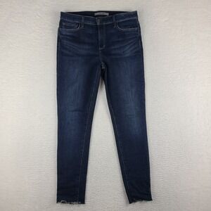 Joe's Jeans Womens 31x28 Blue Skinny Fray ICON Ankle‎ Dark Wash Denim TBRLAG5968